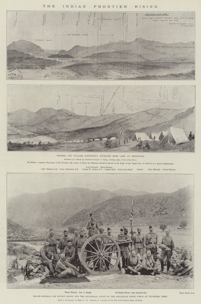 The Indian Frontier Rising (litho) av English School