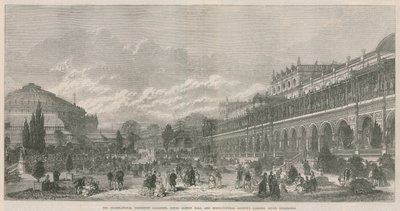 The International Exhibition Galleries, Royal Albert Hall och Horticultural Societys Gardens, South Kensington av English School