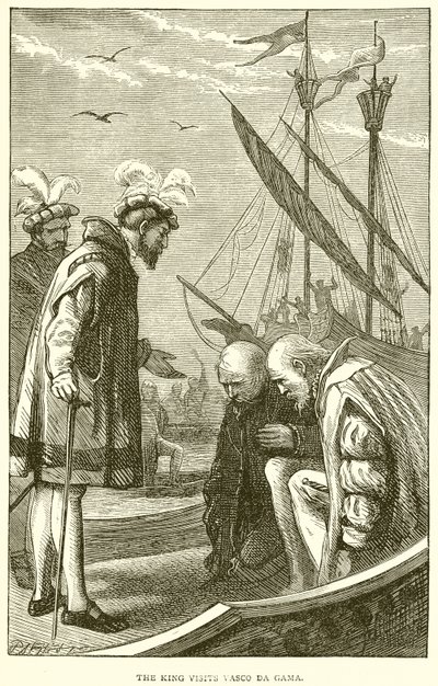 Kungen besöker Vasco da Gama av English School