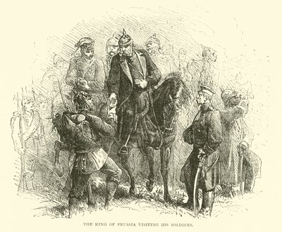 Kungen av Preussen besöker sina soldater, augusti 1870 av English School