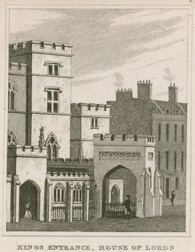 The Kings Entrance to the House of Lords, Westminster, London av English School