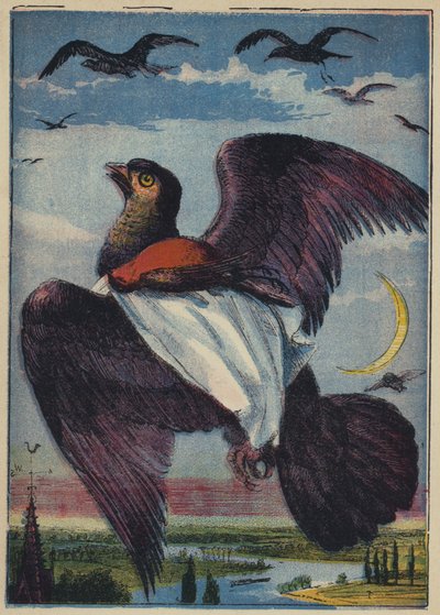Draken och rödhake (färglitografi) av English School