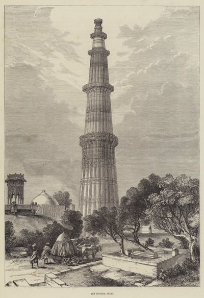 The Kootub, Delhi (gravyr) av English School