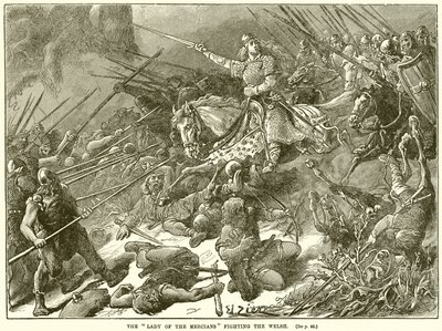 The Lady of the Mercians kämpar mot walesarna av English School