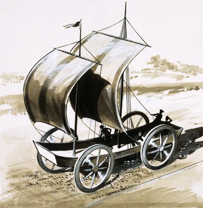 Landskeppet, uppfunnet av dr Wilkins, biskop av Chester, 1648. av English School