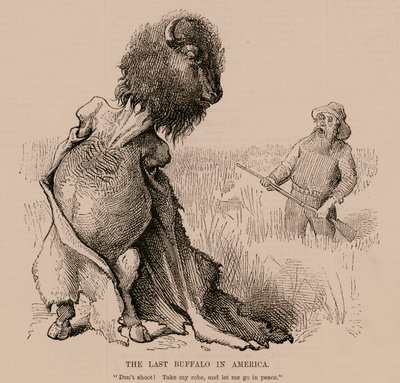 Den sista buffeln i Amerika (gravyr) av English School