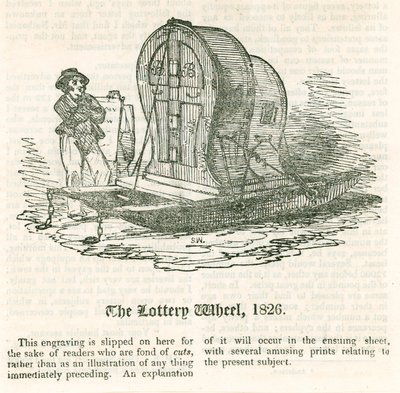 Det sista lotteriet. Lotterihjulet, 1826 av English School