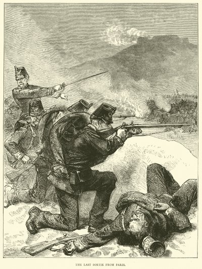 The Last Sortie from Paris, januari 1871 av English School