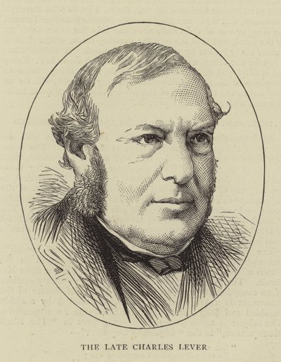The Late Charles Lever (gravyr) av English School