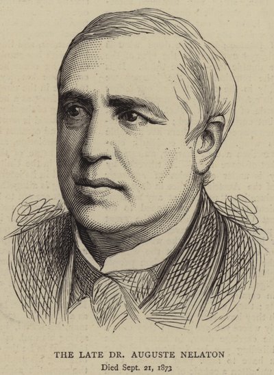 Den framlidne Dr Auguste Nelaton (gravyr) av English School
