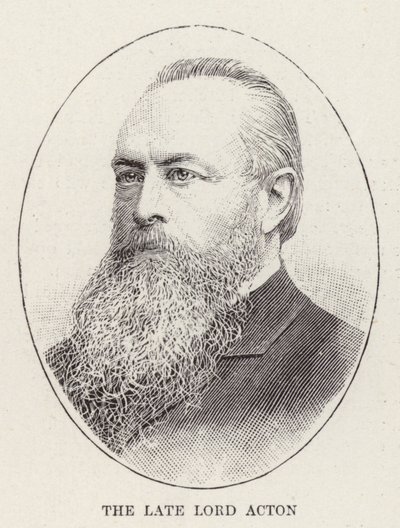 Den bortgångne Lord Acton (gravyr) av English School