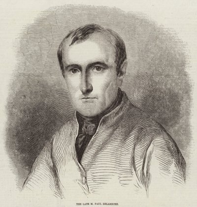 The Late M Paul Delaroche (gravyr) av English School
