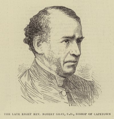 The Late Right Reverend Robert Gray, DD, biskop av Kapstaden (gravyr) av English School