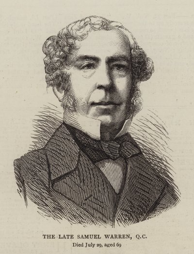 The Late Samuel Warren, QC (gravyr) av English School