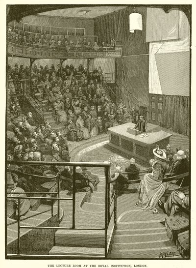 Föreläsningsrummet vid Royal Institution, London av English School