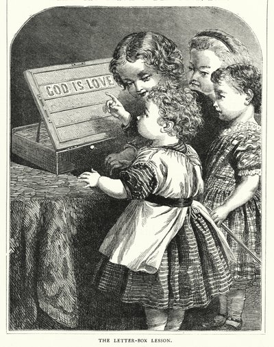 Brevlådan lektion (gravyr) av English School