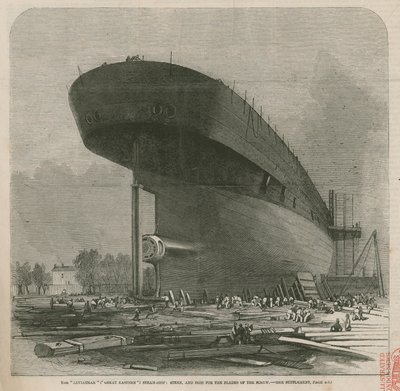 Ångskeppet Leviathan (Great Eastern); akter och nav för skruvens blad av English School