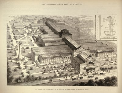 Liverpool-utställningen, som öppnas av drottningen, från The Illustrated London News, 5 augusti 1886 av English School