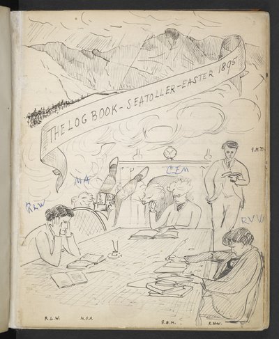 Loggboken, Seatoller, påsk 1895 (penna och bläck på papper) av English School