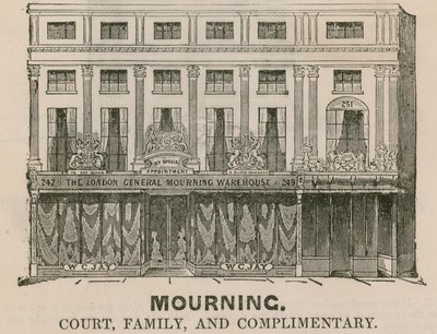 London General Mourning Warehouse, Regent Street, London av English School