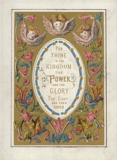 Herrens bön (färg litho) av English School