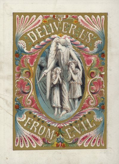 Herrens bön (färg litho) av English School