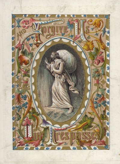 Herrens bön (färg litho) av English School