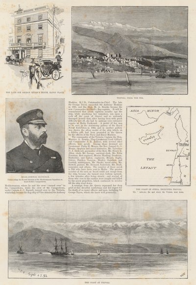 The Loss of HMS Victoria (gravyr) av English School