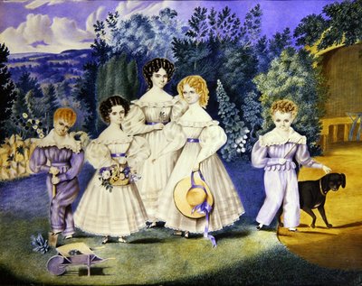 Familjen Lovell barn, ca 1825 (akvarell på papper) av English School
