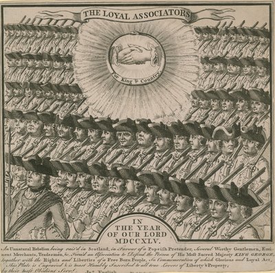 The Loyal Associators år 1745 av English School