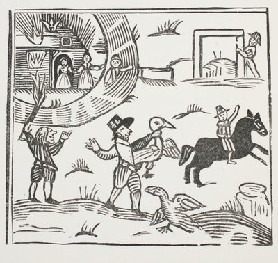 The Mad Pranks of Tom Tram, illustration från Chap-books of the artonde århundradet av John Ashton, pub. 1882 av English School