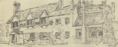 Manor House, c 1770 (gravyr) av English School