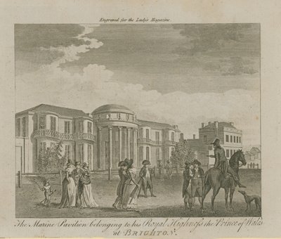 Den marina paviljongen som tillhör hans kungliga höghet prinsen av Wales i Brighton av English School