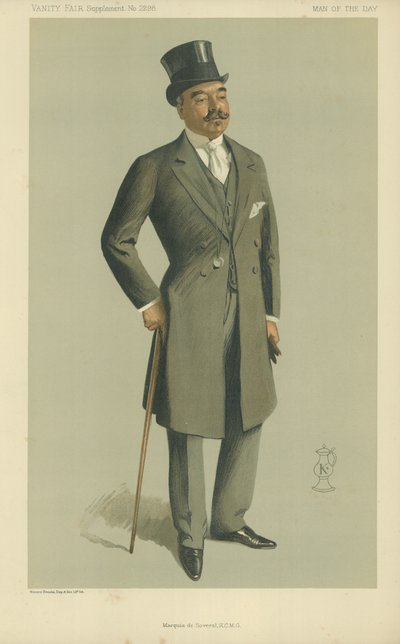 The Marquis de Soveral, tecknad serie från Vanity Fair magazine, 13 november 1912 av English School