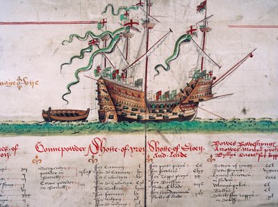 Mary Rose, från Anthony Roll av English School
