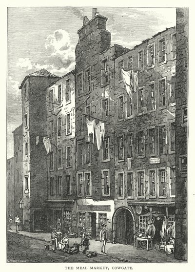 Måltidsmarknaden, Cowgate (gravyr) av English School