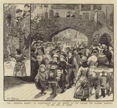 "Mediaeval Market" i Knightsbridge till förmån för College for Training Teachers of the Deaf at Ealing av English School