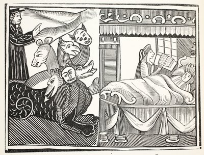 Miraklets mirakel, illustration från Chap-books of the artonde århundrade av John Ashton, pub. 1882 av English School