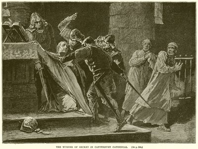 Mordet på Becket i Canterbury Cathedral av English School