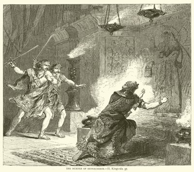 Mordet på Sanherib, II, Kings, xix, 37 av English School