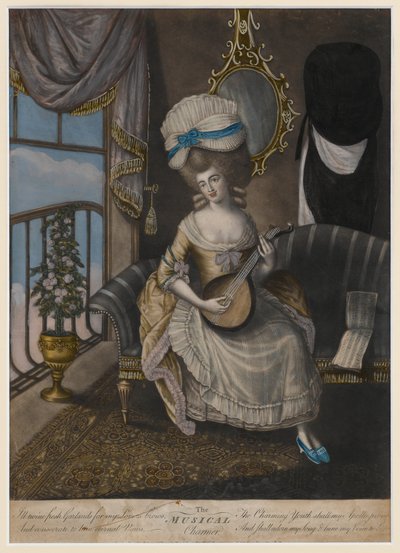 The Musical Charmer, 1780 (handfärgad mezzotint) av English School