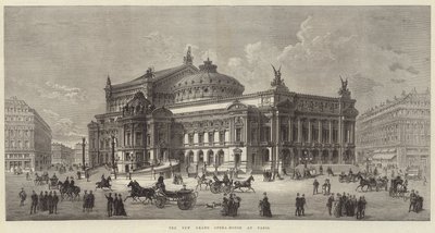 Det nya stora operahuset i Paris (gravyr) av English School