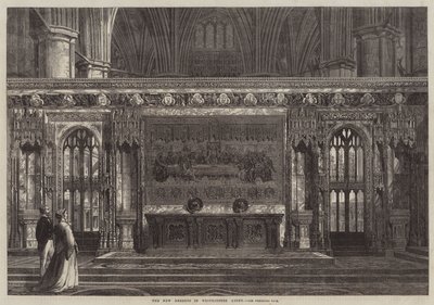 The New Reredos i Westminster Abbey (gravyr) av English School