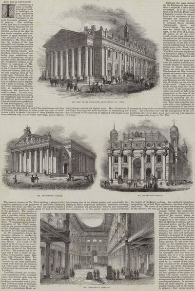The New Royal Exchange, London, med alternativa mönster (gravyr) av English School