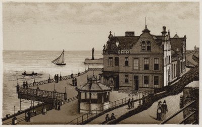 The New Saloon, Whitby (litho) av English School