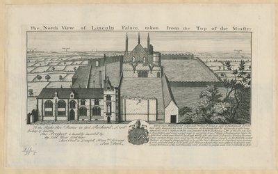 Den norra utsikten över Lincoln Palace, tagen från toppen av Minster av English School