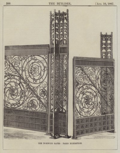 Norwich Gates, Paris-utställningen (gravyr) av English School
