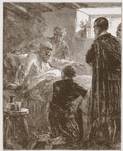 The Old Covenanters Last Sermon, illustration från The History of Protestantism av James Aitken Wylie (1808-1890), pub. 1878 av English School