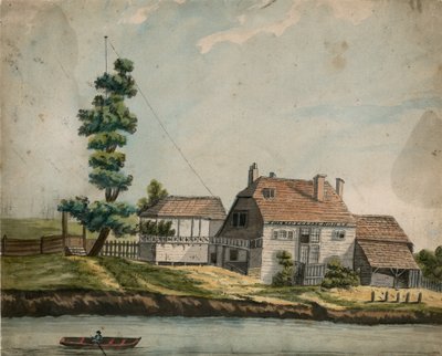 The Old Eel Pie House, Battersea (wc på papper) av English School