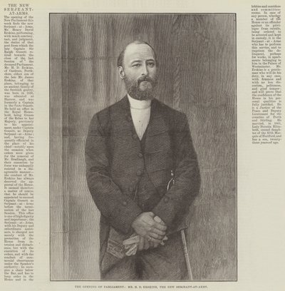 Öppnandet av parlamentet, Mr H D Erskine, the New Serjeant-at-Arms (gravyr) av English School